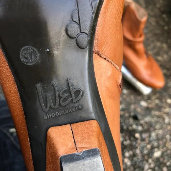 Eric Michaels Web Shoemakers Disco Suela Urbai Leather Ankle Granny Booties - Picture 4 of 9